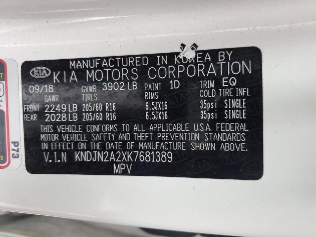 Photo 12 VIN: KNDJN2A2XK7681389 - KIA SOUL 