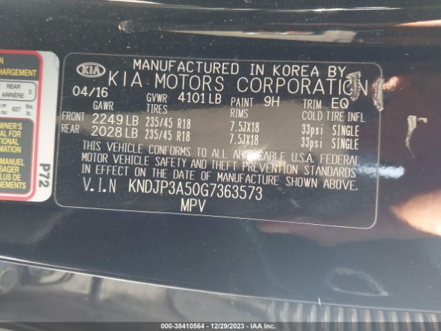 Photo 8 VIN: KNDJP3A50G7363573 - KIA SOUL 