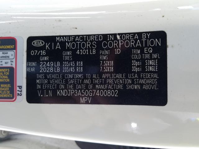 Photo 9 VIN: KNDJP3A50G7400802 - KIA SOUL + 