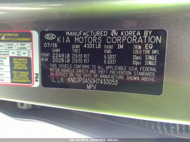 Photo 8 VIN: KNDJP3A50H7410053 - KIA SOUL 