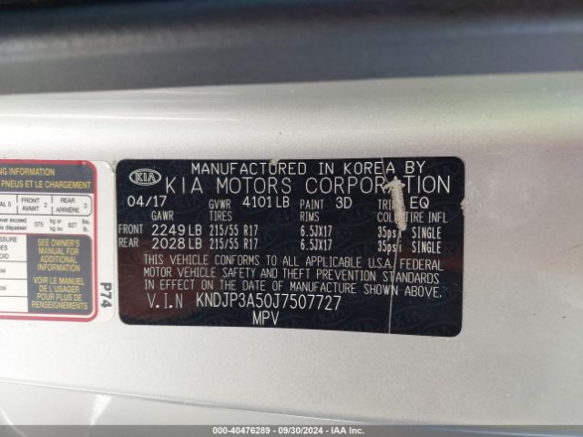 Photo 8 VIN: KNDJP3A50J7507727 - KIA SOUL 