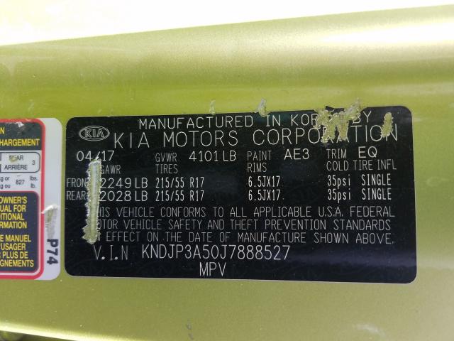 Photo 9 VIN: KNDJP3A50J7888527 - KIA SOUL + 