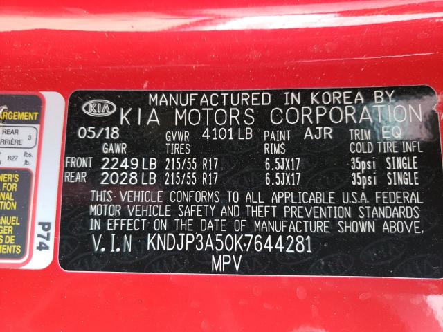 Photo 9 VIN: KNDJP3A50K7644281 - KIA SOUL + 