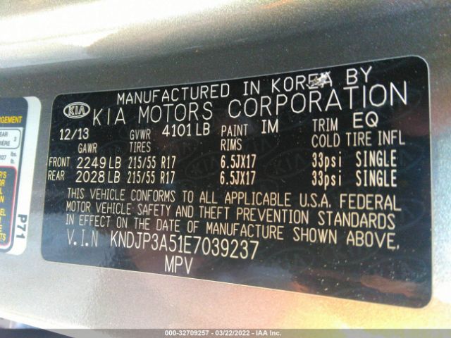 Photo 8 VIN: KNDJP3A51E7039237 - KIA SOUL 