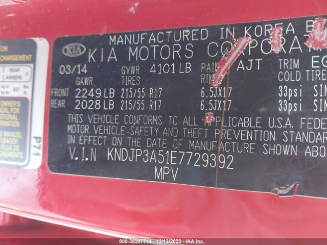 Photo 8 VIN: KNDJP3A51E7729392 - KIA SOUL 