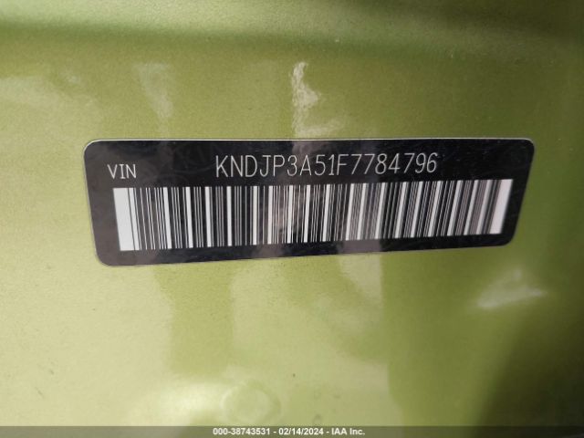 Photo 8 VIN: KNDJP3A51F7784796 - KIA SOUL 