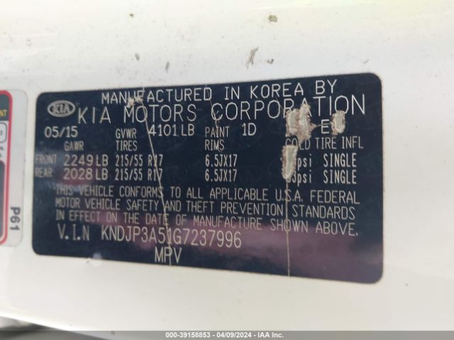 Photo 8 VIN: KNDJP3A51G7237996 - KIA SOUL 