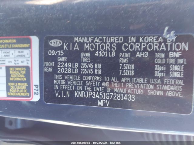 Photo 8 VIN: KNDJP3A51G7281433 - KIA SOUL 