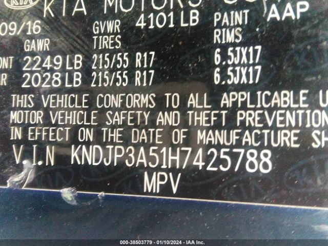 Photo 8 VIN: KNDJP3A51H7425788 - KIA SOUL 