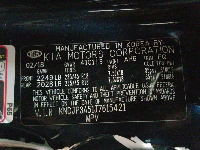 Photo 9 VIN: KNDJP3A51J7615421 - KIA SOUL + 