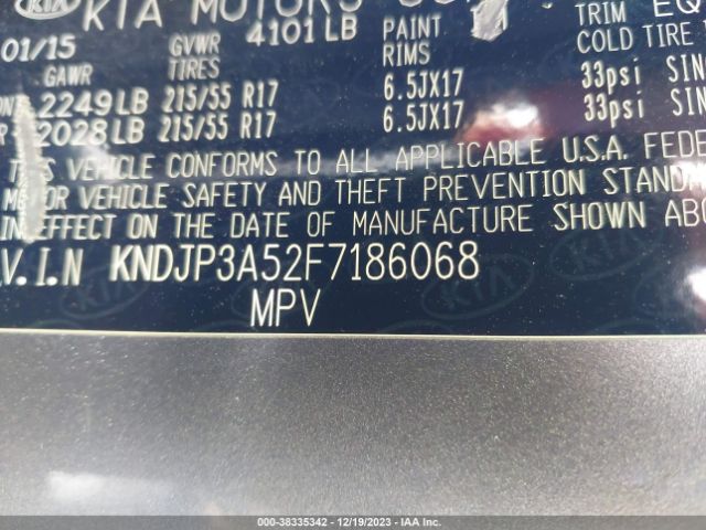 Photo 8 VIN: KNDJP3A52F7186068 - KIA SOUL 