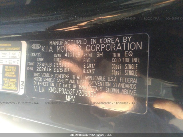 Photo 8 VIN: KNDJP3A52F7209350 - KIA SOUL 