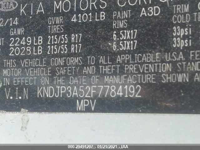 Photo 8 VIN: KNDJP3A52F7784192 - KIA SOUL 