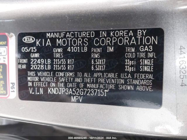 Photo 8 VIN: KNDJP3A52G7237151 - KIA SOUL 