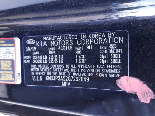 Photo 9 VIN: KNDJP3A52G7292649 - KIA SOUL + 