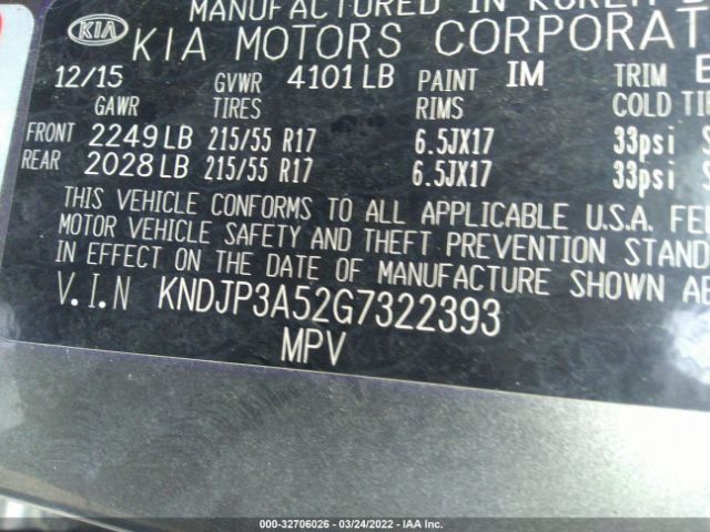 Photo 8 VIN: KNDJP3A52G7322393 - KIA SOUL 