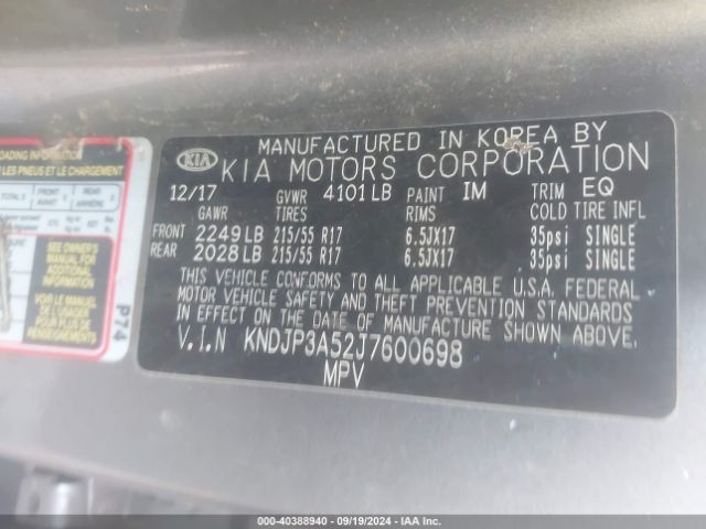 Photo 8 VIN: KNDJP3A52J7600698 - KIA SOUL 