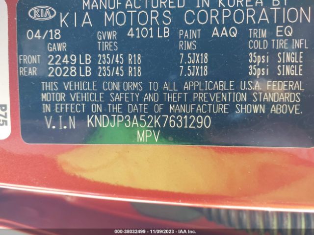 Photo 8 VIN: KNDJP3A52K7631290 - KIA SOUL 