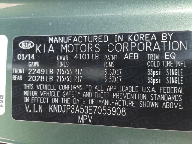 Photo 9 VIN: KNDJP3A53E7055908 - KIA SOUL + 