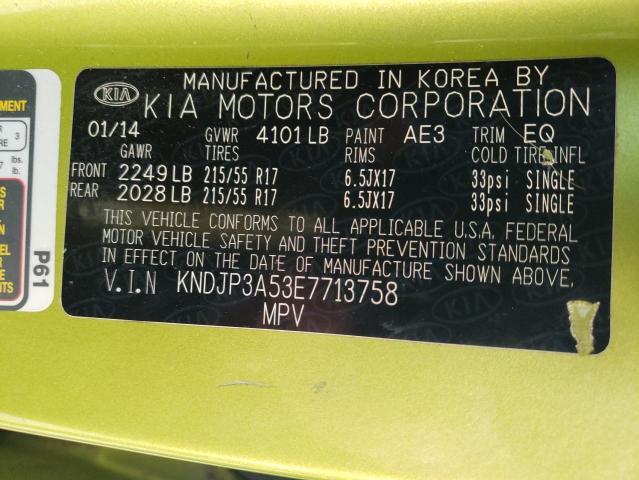 Photo 9 VIN: KNDJP3A53E7713758 - KIA SOUL + 