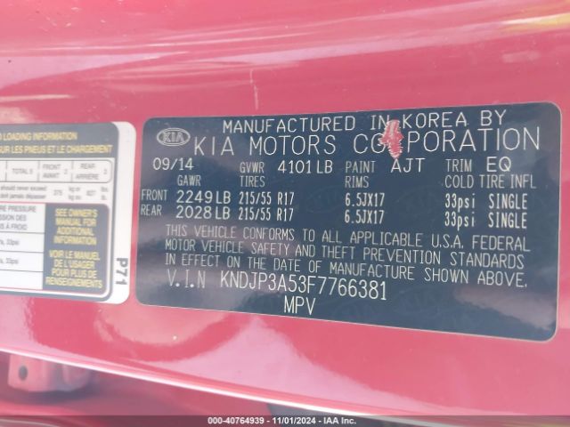 Photo 8 VIN: KNDJP3A53F7766381 - KIA SOUL 