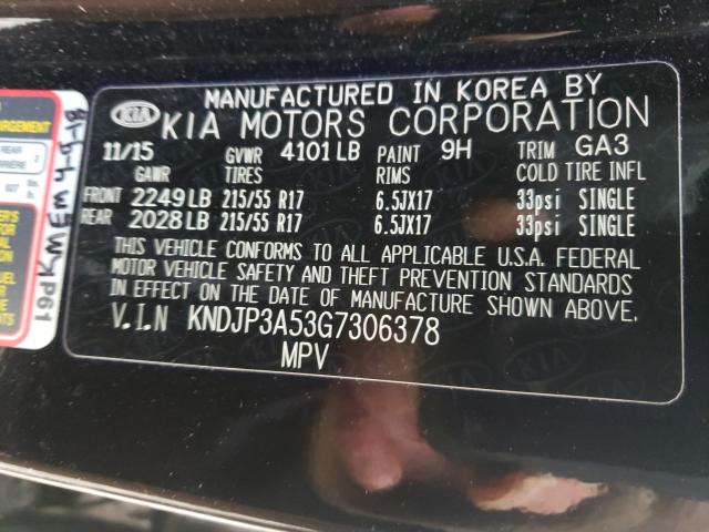 Photo 9 VIN: KNDJP3A53G7306378 - KIA SOUL + 