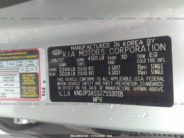 Photo 8 VIN: KNDJP3A53J7553018 - KIA SOUL 