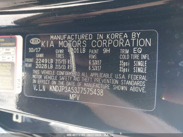 Photo 8 VIN: KNDJP3A53J7575438 - KIA SOUL 