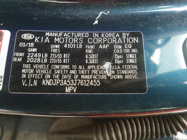 Photo 9 VIN: KNDJP3A53J7612455 - KIA SOUL 