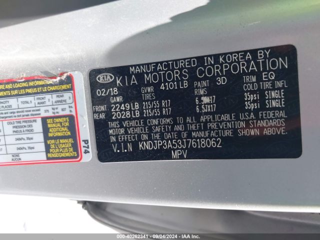 Photo 8 VIN: KNDJP3A53J7618062 - KIA SOUL 