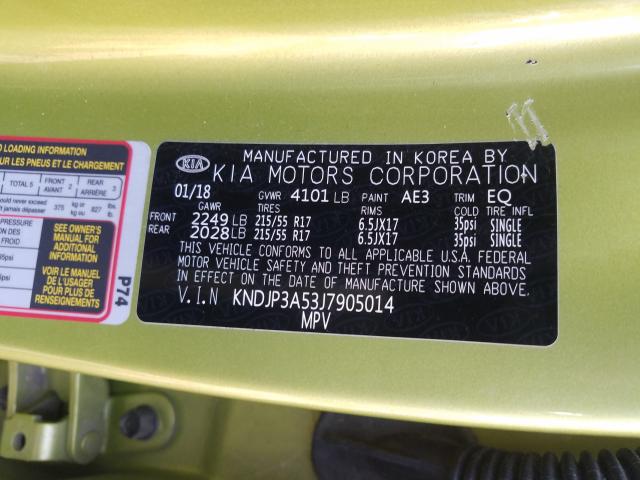 Photo 9 VIN: KNDJP3A53J7905014 - KIA SOUL 