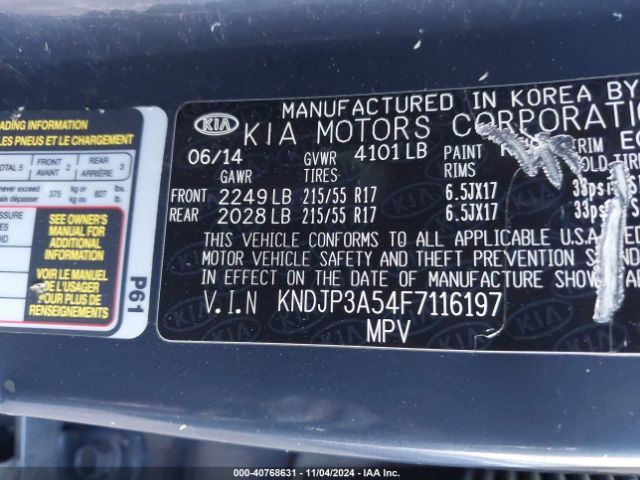 Photo 8 VIN: KNDJP3A54F7116197 - KIA SOUL 