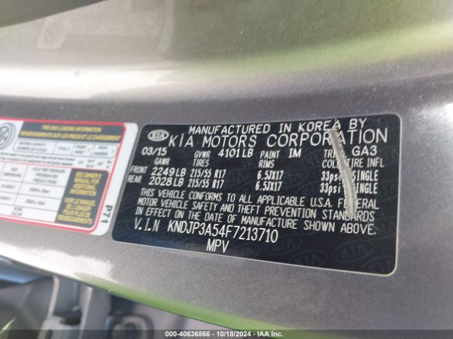 Photo 8 VIN: KNDJP3A54F7213710 - KIA SOUL 