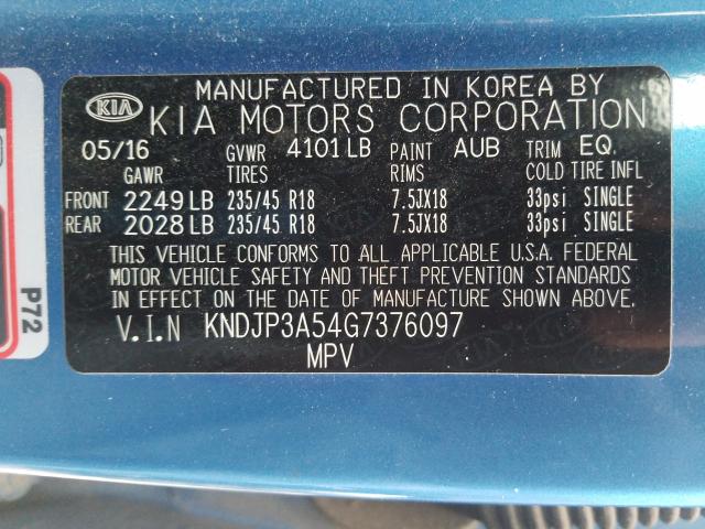 Photo 9 VIN: KNDJP3A54G7376097 - KIA SOUL + 