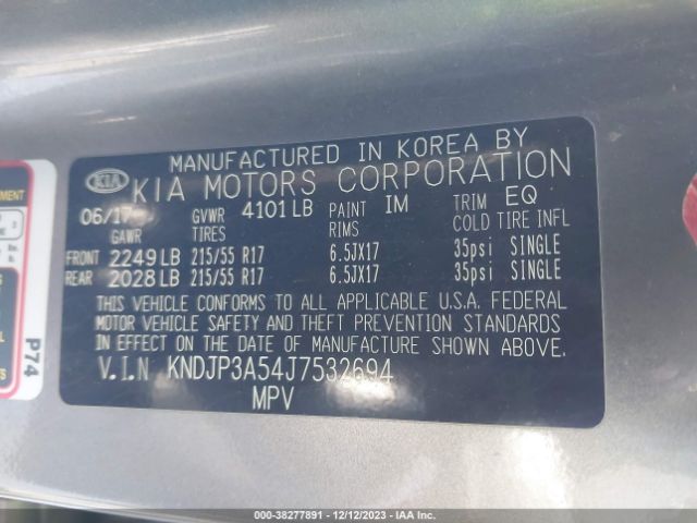 Photo 8 VIN: KNDJP3A54J7532694 - KIA SOUL 