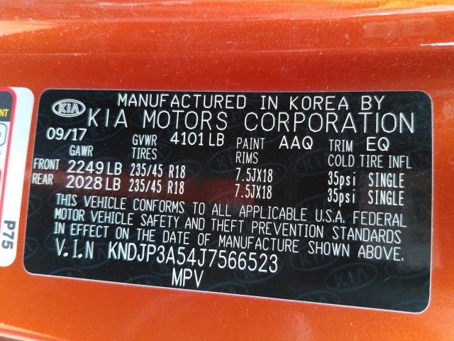 Photo 9 VIN: KNDJP3A54J7566523 - KIA SOUL + 