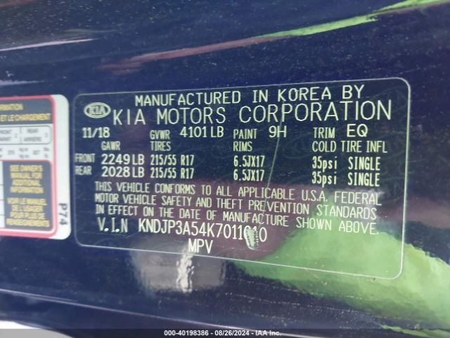 Photo 8 VIN: KNDJP3A54K7011010 - KIA SOUL 