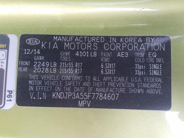 Photo 9 VIN: KNDJP3A55F7784607 - KIA SOUL + 