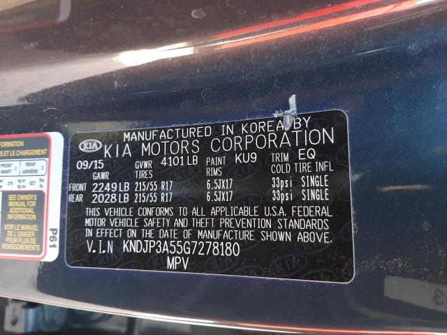 Photo 9 VIN: KNDJP3A55G7278180 - KIA SOUL + 