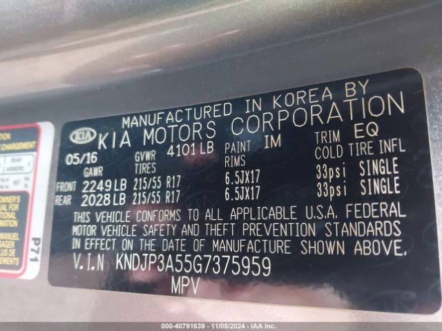 Photo 8 VIN: KNDJP3A55G7375959 - KIA SOUL 