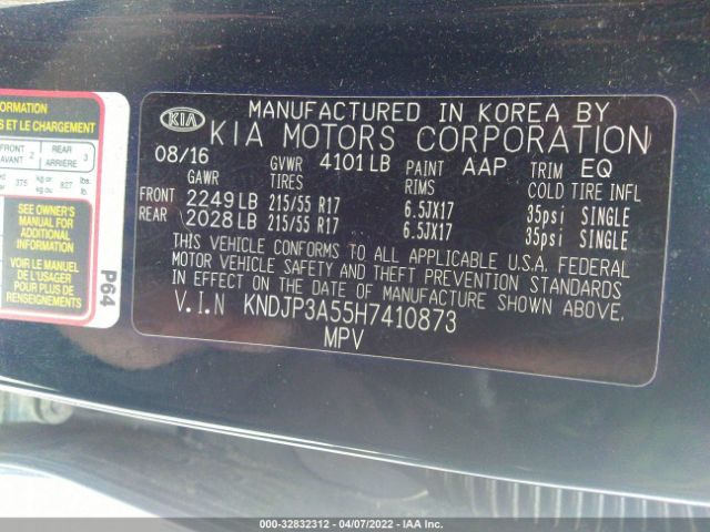 Photo 8 VIN: KNDJP3A55H7410873 - KIA SOUL 