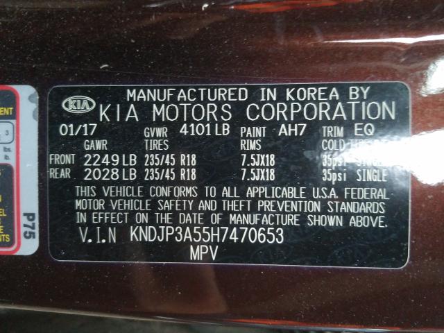 Photo 9 VIN: KNDJP3A55H7470653 - KIA SOUL 