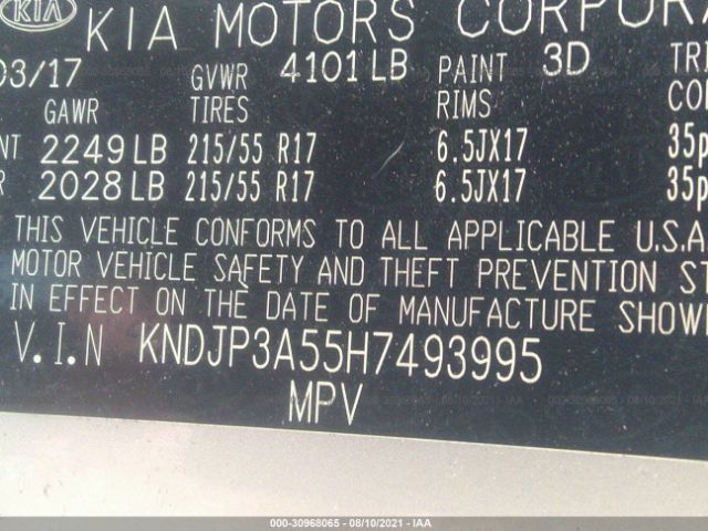 Photo 8 VIN: KNDJP3A55H7493995 - KIA SOUL 