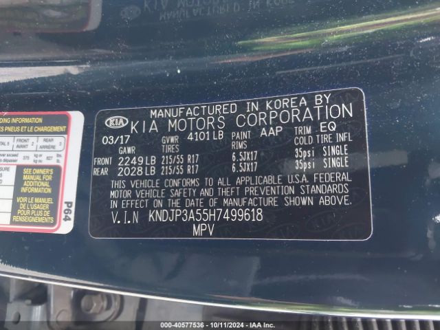 Photo 8 VIN: KNDJP3A55H7499618 - KIA SOUL 