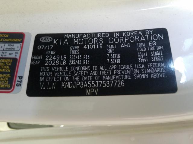 Photo 9 VIN: KNDJP3A55J7537726 - KIA SOUL 