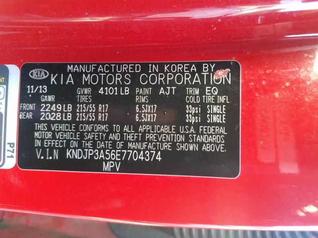 Photo 9 VIN: KNDJP3A56E7704374 - KIA SOUL + 