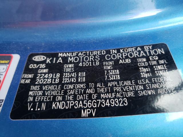 Photo 9 VIN: KNDJP3A56G7349323 - KIA SOUL 