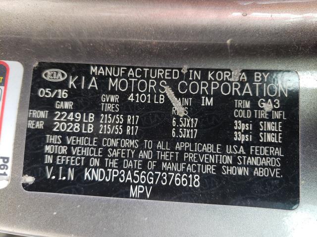 Photo 9 VIN: KNDJP3A56G7376618 - KIA SOUL PLUS 