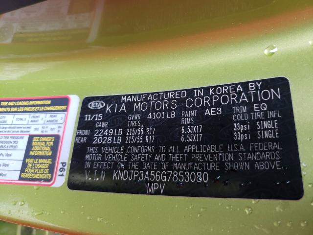 Photo 9 VIN: KNDJP3A56G7853080 - KIA SOUL + 