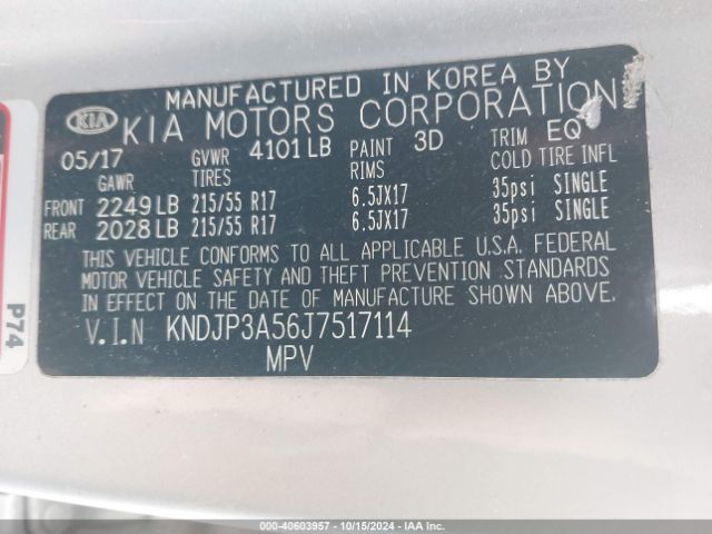 Photo 8 VIN: KNDJP3A56J7517114 - KIA SOUL 